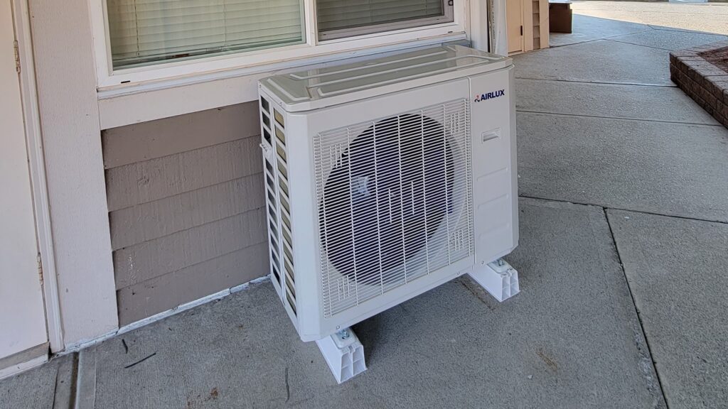 A heat pump installed at Granville Garden's Housing Co-op