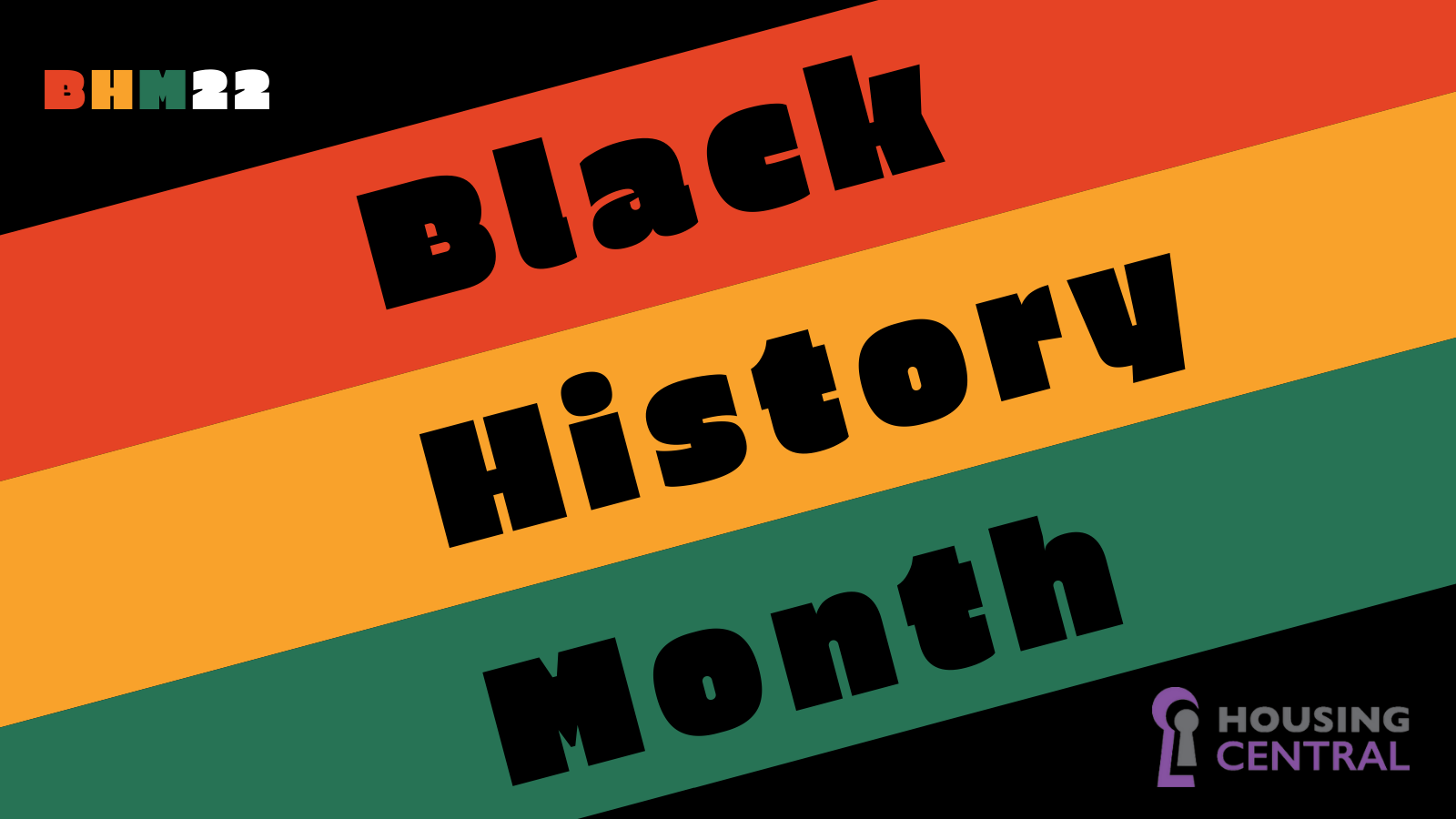 Black History Month, with the Housing Central logo