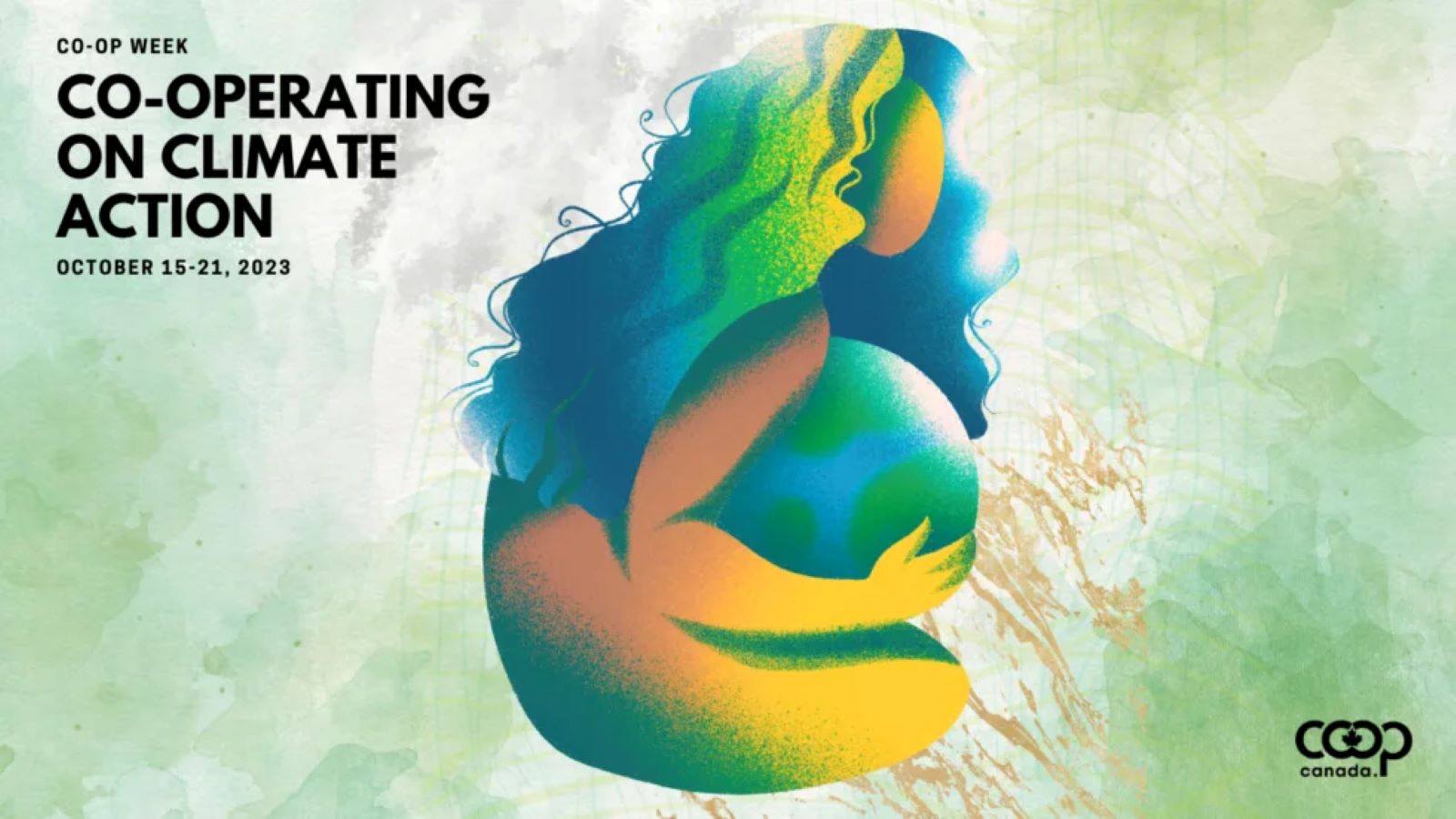 Co-op Week "Co-operating on Climate Action" graphic, October 15-21, 2023