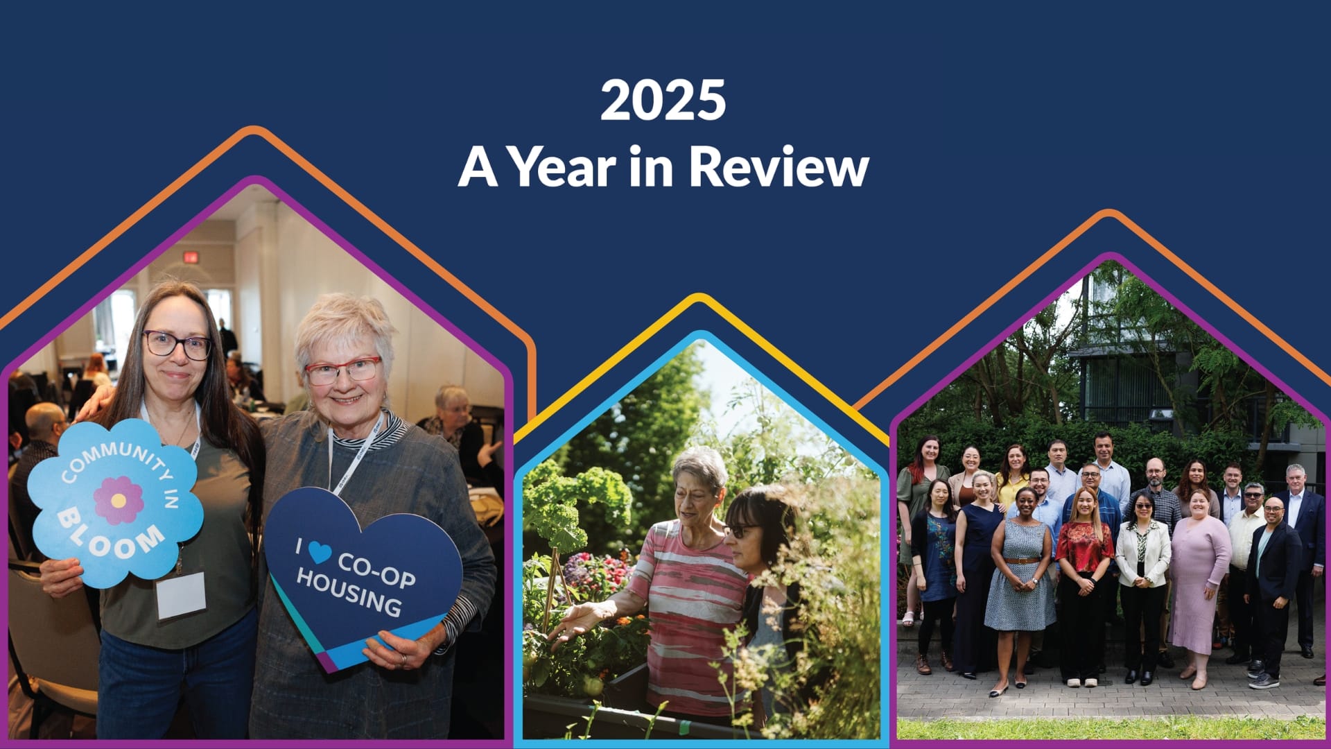 2025: A Year in Review — collage of co-op members and CHF BC staff