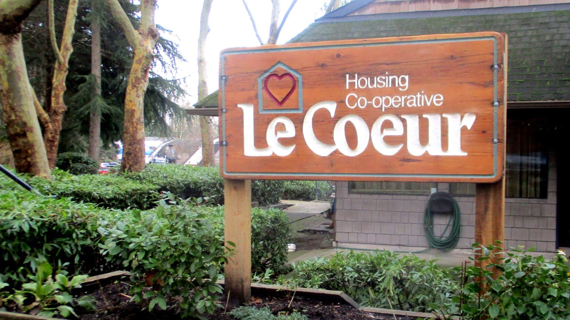 Sign for Le Coeur Housing Co-operative